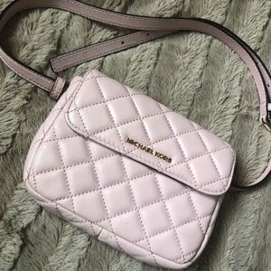 Michael Kors Sloan pink quilted fanny pack